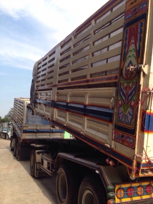 ขาย HINO 344 พ่วงแม่ลูก กระบะเหล็ก คอกเกษตรดั๊ม รถปี 56