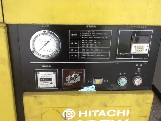 ปั๊มลมสกรู30แรงHITACHI OSP 22 เก่าญี่ปุ่น. 0833554933
