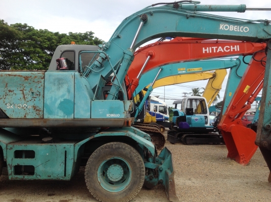ขายด่วน !!! รถแม็คโค ล้อยาง KOBELCO SK100w รถใน สภาพสวย มีเอกสาร พร้อมขาย พร้อมใช้งาน (เจ้าของขายเอง)