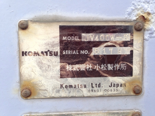 ขาย !!! รถบด หน้าเหล็ก หลังยาง KOMATSU JV40CW-3 รถนอก สภาพสวย มีเอกสาร พร้อมใช้งาน (เจ้าของขายเอง)