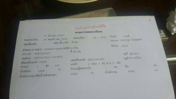 หกล้อ อีซูซุ NPR130แรงรถหัาง ปี46 ดั้มสามมิตร5คิว สภาพพรัอมใช้งาน ทะเบียนพร้อมโอน
