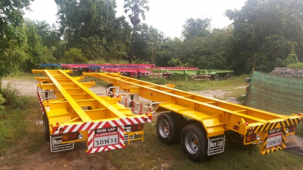 รถเทรลเลอร์ นำลาภ มงคลสยาม หางก้างปลา 40 ฟุต 2 เพลานำลาภ ใหม่ ติดต่อ พี่แวว 088-258234