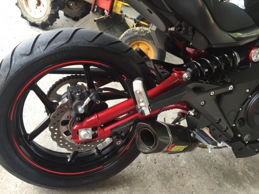 ขายดาวน์ Kawasaki ER6N ปี 2015 สีดำ แฟรมแดง