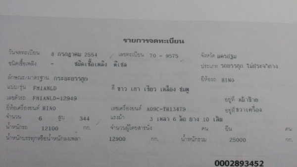 รถบรรทุก 22 ล้อแม่-ลูกดัมพ์ HINO 344 แรงม้า ปี54
