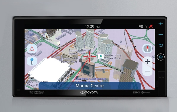 ขายวิทยุ DVD 2DIN Toyota รุ่นมีระบบนำทาง3D รุ่นล่าสุดของ Toyota Vigo Fortuner Camry Vios Corolla ใหม่แกะกล่องค่ะ