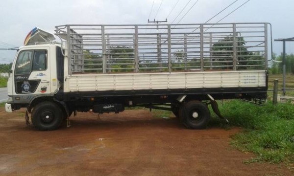 HINO FC4J 140แรง ห้างแท้ปี 42 กะบะยาว 5.5 ม. อย่างสวย พร้อมคอกอย่างงาม