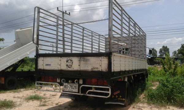 HINO FC4J 140แรง ห้างแท้ปี 42 กะบะยาว 5.5 ม. อย่างสวย พร้อมคอกอย่างงาม