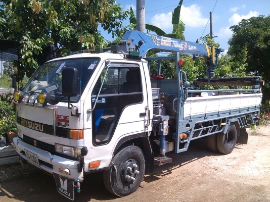 ขายด่วน รถบรรทุก6ล้อติดเครน ISUZU NPR115แรง ติดเครนTADANO 2.63ตัน รุ่นใหม่