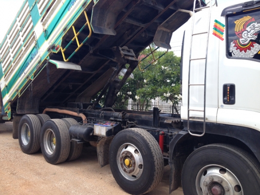 รถเจ้าของฝากขาย ขายรถพ่วง20ล้อ ดัมพ์ ISUZU DECA ยูโร3 รุ่น 300 จดทะเบียน ธค.52 แม่ 12ล้อ ลูก 2เพลา ดัมพ์เหล็กคอกเกษตร