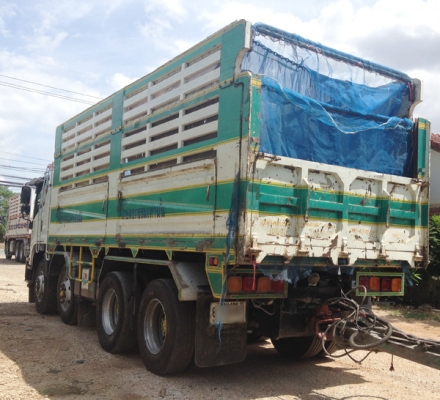 รถเจ้าของฝากขาย ขายรถพ่วง20ล้อ ดัมพ์ ISUZU DECA ยูโร3 รุ่น 300 จดทะเบียน ธค.52 แม่ 12ล้อ ลูก 2เพลา ดัมพ์เหล็กคอกเกษตร