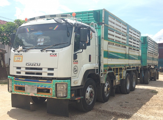 รถเจ้าของฝากขาย ขายรถพ่วง20ล้อ ดัมพ์ ISUZU DECA ยูโร3 รุ่น 300 จดทะเบียน ธค.52 แม่ 12ล้อ ลูก 2เพลา ดัมพ์เหล็กคอกเกษตร