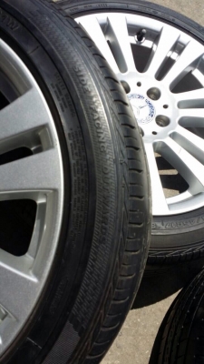 ล้อ BENZ ขอบ17 กว้าง7.5นิ้ว off +47 พร้อมยาง Goodyear 225 45 17 ดอกเยอะ