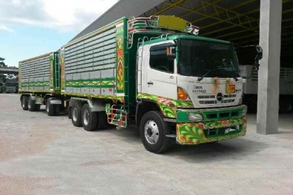 ขายรถใหม่รถบรรทุก 22 ล้อพ่วงแม่ลูกดัมพ์ HINO MEGA FM1A 344 แรงม้าปี 2558 ลูกพ่วง 3 เพลา ขายดาวน์15\% 628000