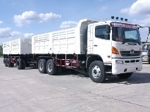 ขายรถใหม่รถบรรทุก 22 ล้อพ่วงแม่ลูกดัมพ์ HINO MEGA FM2P 380 แรงม้าปี 2558 ลูกพ่วงอู่พนัส 3 เพลา ขายดาวน์15\% 678000