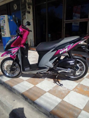 ใหม่ล่าสุด Honda Click 125i ปี 2556 สีชมพู ดำด้าน รุ่น Racing combi - brake รถสวยม๊ากมาก
