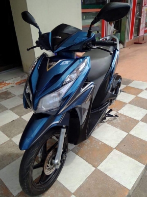 Honda Click 125 i ปี 2556 สีน้ำเงินเทา รุ่น idling stop (ล้อแม็กซ์แท้) ตัวท๊อปสุด รถสวยนางฟ้ามากมาย