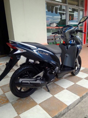Honda Click 125 i ปี 2556 สีน้ำเงินเทา รุ่น idling stop (ล้อแม็กซ์แท้) ตัวท๊อปสุด รถสวยนางฟ้ามากมาย