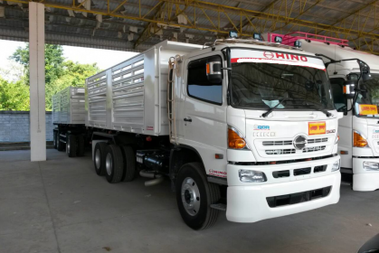 ขายรถใหม่รถบรรทุก 22 ล้อพ่วงแม่ลูกดัมพ์ HINO MEGA FM1A 344 แรงม้าปี 2558 ลูกพ่วง 3 เพลา ขายดาวน์15\% 628000