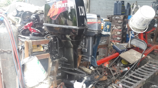 ขายเครื่องเรือ TOHUTSU 120เเรง นำเข้าญี่ปุ่น สตาร์ท เครื่องนิ่ม น้ำออกดี พร้อมใช้งาน