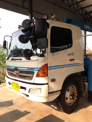 ขาย Hino Mega FG1J เครื่อง212แรง ติดเครน 5 ตัน Tadano