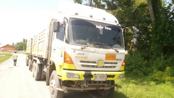 ขายรถบรรทุก 22 ล้อพ่วงแม่ลูกดัมพ์ HINO MEGA FM2P 380 แรงม้าปี 2554 ลูกพ่วงสามมิตร 3 เพลา ราคา 2400000