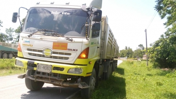 ขายรถบรรทุก 22 ล้อพ่วงแม่ลูกดัมพ์ HINO MEGA FM2P 380 แรงม้าปี 2554 ลูกพ่วงสามมิตร 3 เพลา ราคา 2400000
