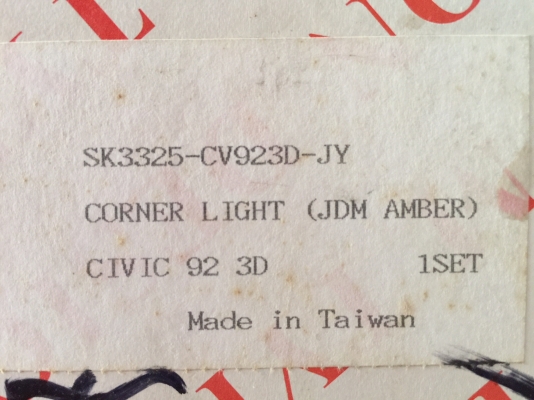 ขายไฟเลี้ยวข้างรถ HONDA รุ่น CIVIC 3 D สีขาวเดิมๆ