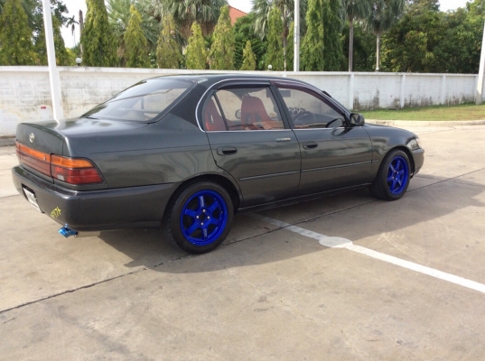 ขายรถ โตโยต้า โคโรล่า EE100 ปี92 เครื่อง 1.3 เกียร์ธรรมดา แก๊สLPG เพาเวอร์ ภายในสวยแต่งเยอะ เบาะเรคาโร่แดง พวงมาลัยก้านยก เกจ์วัด5ตัว แอร์หนาว ตัวถังเดิม แม็กvolk te37 ของใหม่ขอบ15" ท่อJ's รถขับดีมาก พร้อมใช้ครับ