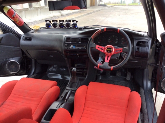 ขายรถ โตโยต้า โคโรล่า EE100 ปี92 เครื่อง 1.3 เกียร์ธรรมดา แก๊สLPG เพาเวอร์ ภายในสวยแต่งเยอะ เบาะเรคาโร่แดง พวงมาลัยก้านยก เกจ์วัด5ตัว แอร์หนาว ตัวถังเดิม แม็กvolk te37 ของใหม่ขอบ15" ท่อJ's รถขับดีมาก พร้อมใช้ครับ