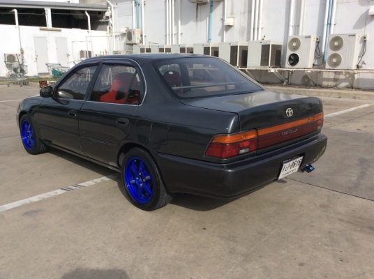 ขายรถ โตโยต้า โคโรล่า EE100 ปี92 เครื่อง 1.3 เกียร์ธรรมดา แก๊สLPG เพาเวอร์ ภายในสวยแต่งเยอะ เบาะเรคาโร่แดง พวงมาลัยก้านยก เกจ์วัด5ตัว แอร์หนาว ตัวถังเดิม แม็กvolk te37 ของใหม่ขอบ15" ท่อJ's รถขับดีมาก พร้อมใช้ครับ