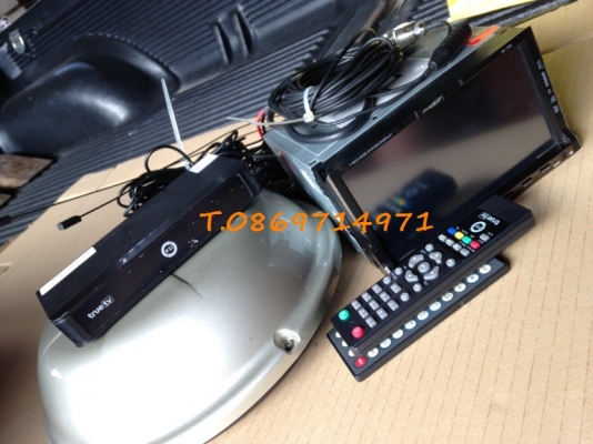 ขายชุดจานดาวเทียม +กล่องดำ true psi +จอ