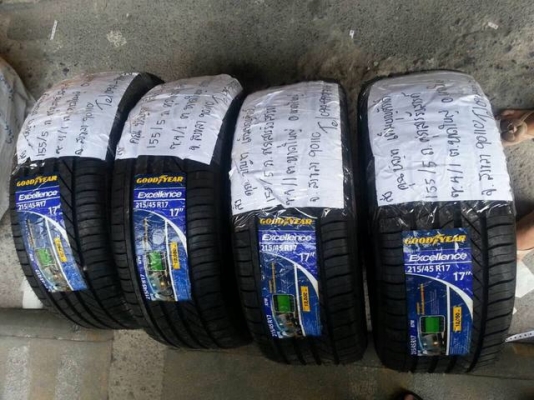 ยางใหม่ Goodyear Excellonce เบอร์ 215 45 17 เส้นล่ะ 2,000 บาท ราคานี้พิเศษสุดๆ