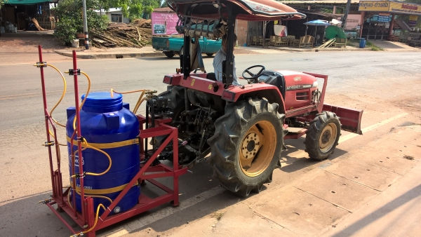 เครื่องพ่นยา ต่อท้ายรถไถ