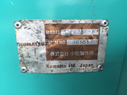 ขายด่วนรถขุดKOMATSU PC35R-8 พร้อมใช้งาน