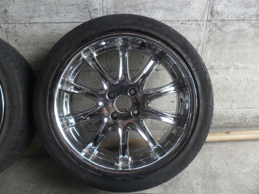 ล้อแม็ก 17นิ้ว 4รู100 พร้อมยาง สวยๆ 4 ล้อ ราคา 6900 บาท