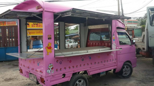 ขายกระป้อดัดแปลงเป็นรถขายของแล้ว