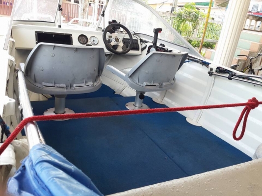 ขายเรืออลูkimple400เครื่องhondex40แรงมีทริมมีทะเบียน