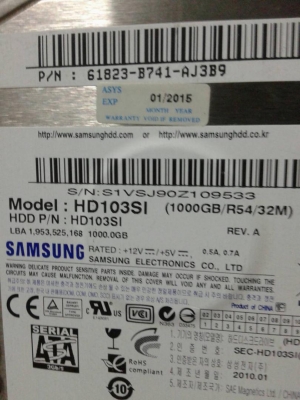 HDD Samsung 1TB Sata 3.5 ติดตั้ง OS สำรองข้อมูลได้ สภาพสวย