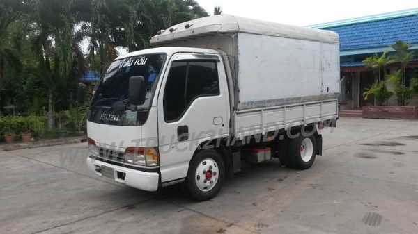 รถบรรทุก 6 ล้อไม่ติดเวลา ใช้เชื้อเพลิงแก๊ส LPG ยี่ห้อ ISUZU ตู้บรรทุก ELF