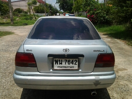 ขายรถยนต์ ปี98 โตโยต้า โคโรล่า รุ่นตองหนึ่ง เครื่อง5A 1500cc.หัวฉีด เกียร์ธรรมดา พวงมาลัยเพาเวอร์ แอร์เย็น วิทยุCD ล้อแม็ก ขอบ"16" ภายในดี เครื่องดี ช่วงล่างดีมากๆ สภาพเดิมๆบางทั้งคัน ขายถูกๆ