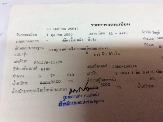 รถโม่ปูน  HINO 6 ล้อ เครื่อง JO8C 240 แรง