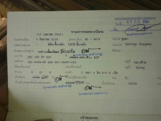 ขายหางพ่วงคอกไม่ดัมพ์ SSC 2 เพลา ราคา 195000