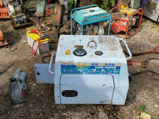 เครื่องเชื่อม ตู้เชื่อม พร้อม ปั่นไฟ denyo GAW 150 SS เครื่องเบนซิน 1 สูบ เก่าญี่ปุ่นแท้
