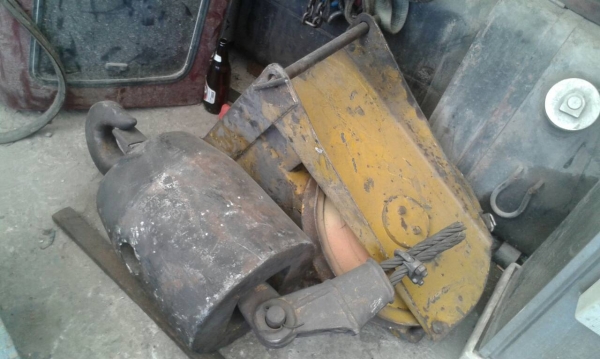 รอกเหล็ก พร้อมจาน ใช้กับรถเครนขนาด80ตัน สภาพ90\%