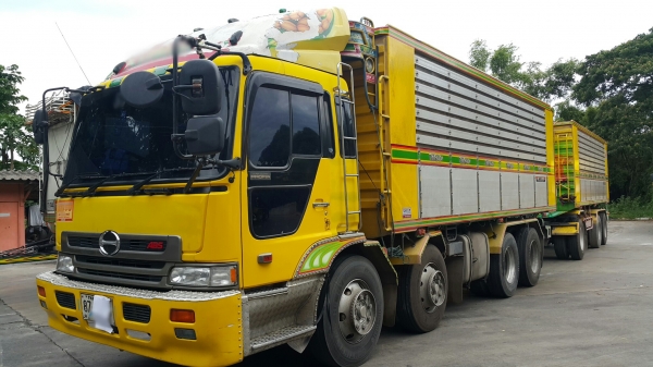 ขายรถพ่วง 24 ล้อ แม่-ลูก กระบะเนียมคอกเกษตรดั้ม อู่.ST HINO PROFIA เครื่อง.K13C-355 คอมมอน์ลเร็ว เกียร์ 7 เกียร์์ เดินหน้า  รถสวยราคาย้อม.1700000 ต่อรอง สนใจรีบจองด่วน
