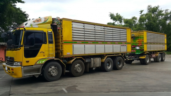 ขายรถพ่วง 24 ล้อ แม่-ลูก กระบะเนียมคอกเกษตรดั้ม อู่.ST HINO PROFIA เครื่อง.K13C-355 คอมมอน์ลเร็ว เกียร์ 7 เกียร์์ เดินหน้า  รถสวยราคาย้อม.1700000 ต่อรอง สนใจรีบจองด่วน