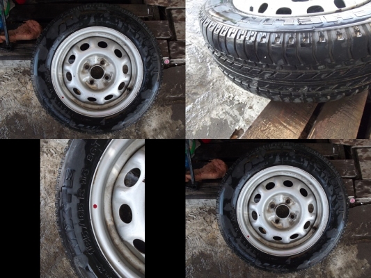 ขายล้ออะไหล่ 4 รู100 185/65/14 สวยๆสนใจโท 0825425008