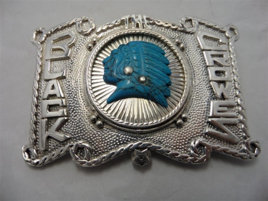 หัวเข็มขัดเงินแท้ 925 หัวอาปาเช่เทอคอยท์แท้