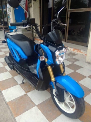 Honda Zoomer X ปี 2557 สีน้ำเงิน ดำ สวยสุดคุ้ม เท่ห์สภาพนางฟ้ามากๆ