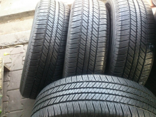 ขายยาง บริดสโตน 265/65R17 ยางสัปดาห์ที่45ปี13 ดอกยางหนาสดเท่ากันไม่แตกลายไม่ร้าวไม่กินข้างไม่มีปะสวยมากๆ จำนวน 1 ชุด